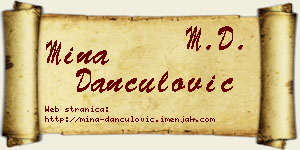 Mina Dančulović vizit kartica